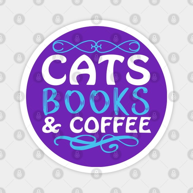 potter cats Books and coffee Magnet by Ahmed1973